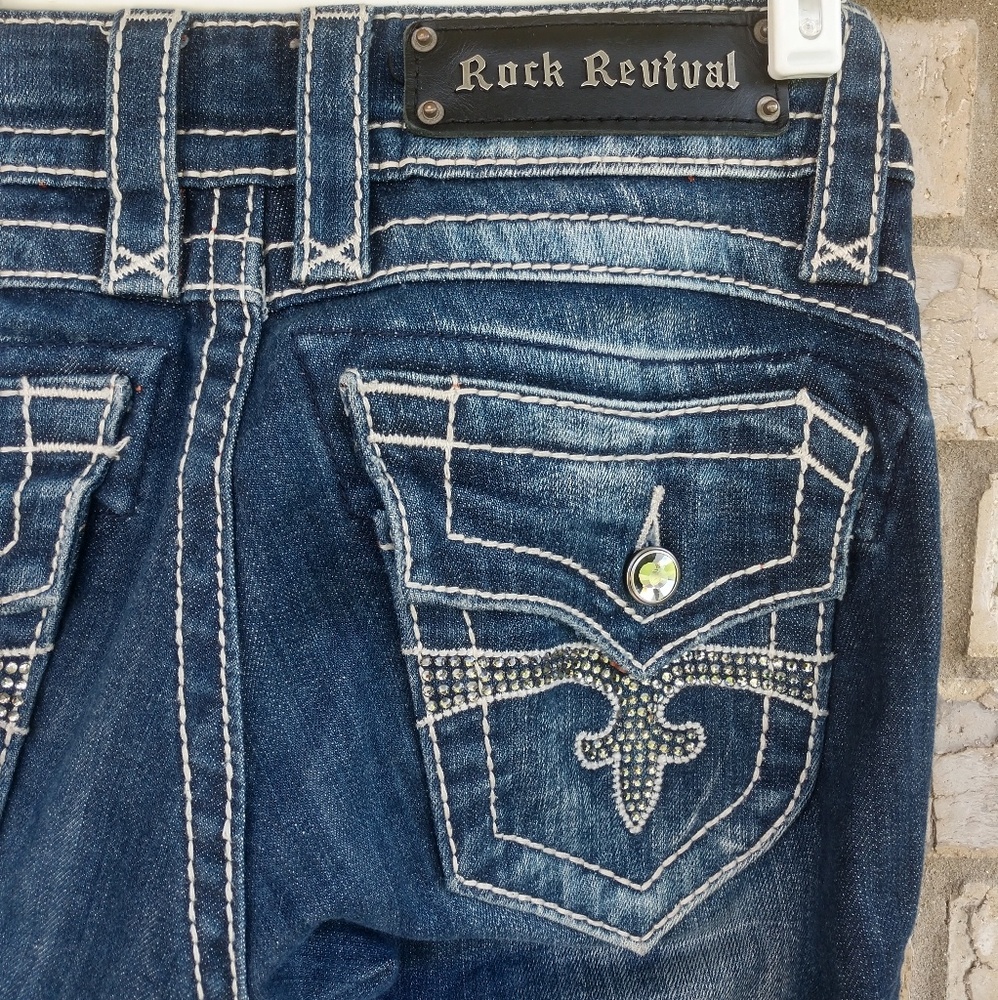 Rock Revival Scarlett Wide Leg size 26 (28")